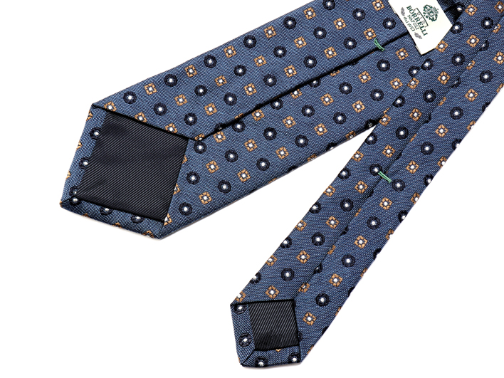 シルクジャカード小紋柄ネクタイ／NR80／CR463099-3 | Silk Tie