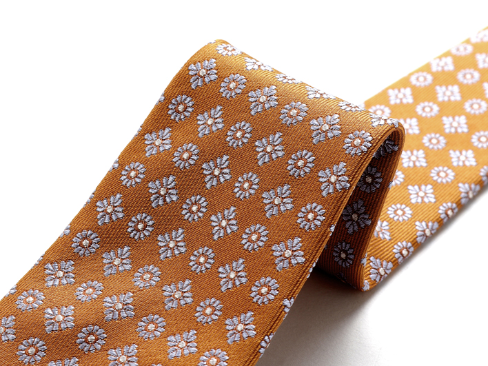 シルクジャカード小花柄ネクタイ／454018-6 | Silk Tie | LUIGI