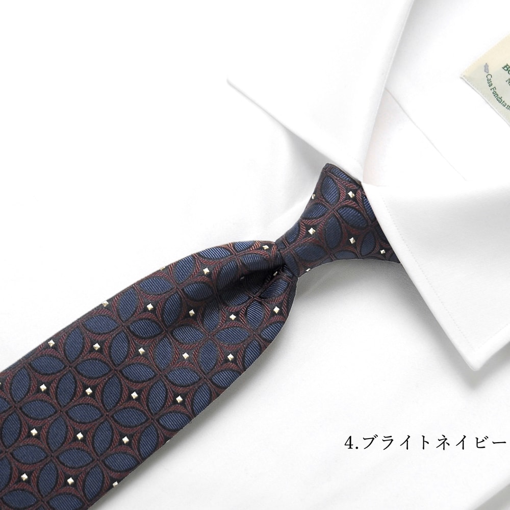 シルクジャカード幾何学柄ネクタイ／6511（4colors） | NECKTIE