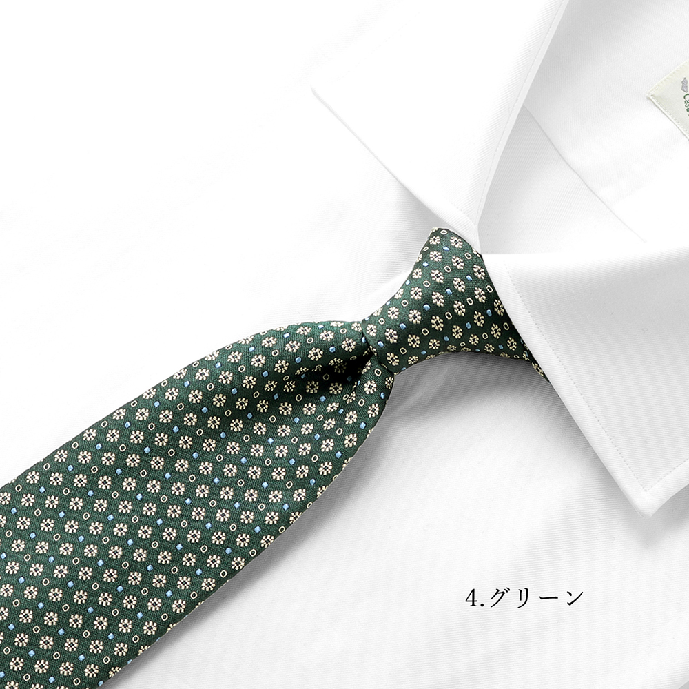 シルクジャカード小花小紋柄ネクタイ／453041（6colors） | NECKTIE 