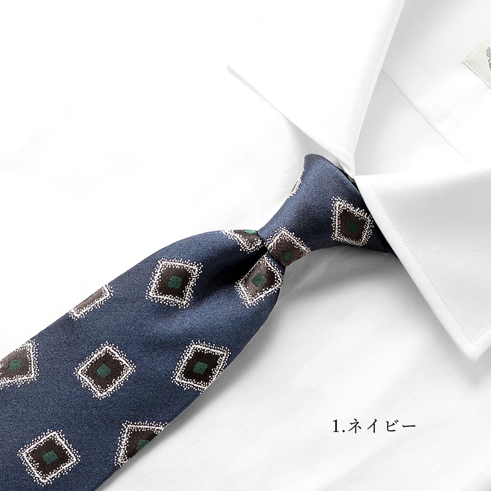 シルクジャカード小紋柄ネクタイ／453066（4colors） | NECKTIE