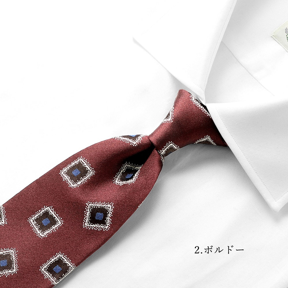 シルクジャカード小紋柄ネクタイ／453066（4colors） | NECKTIE