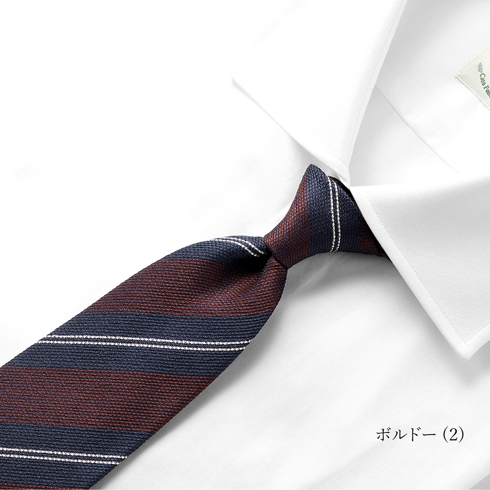 シルクジャカードストライプネクタイ／453073（5colors） | NECKTIE | LUIGI BORRELLI TOKYO ONLINE  STORE（ルイジボレッリ トーキョー オンラインストア）