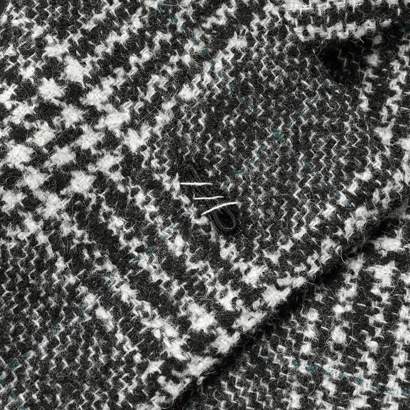 ウールモヘアナイロンカシミヤグレンチェック3Bシングルジャケット