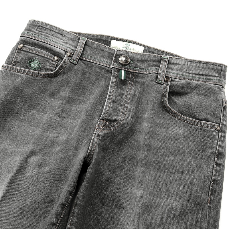 ウォッシュドコットンストレッチデニムジーンズ／CARACCIOLO／JS906