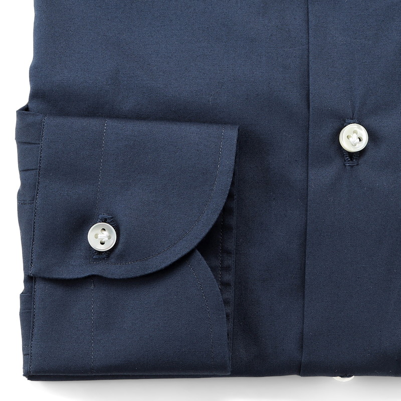 コットンストレッチポプリンホリゾンタルカラードレスシャツ／FELICE