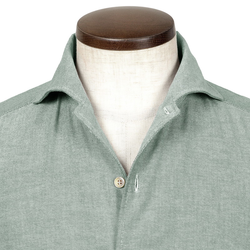 コットンオックスイタリアンカラーカジュアルシャツ／VESUVIO-EX