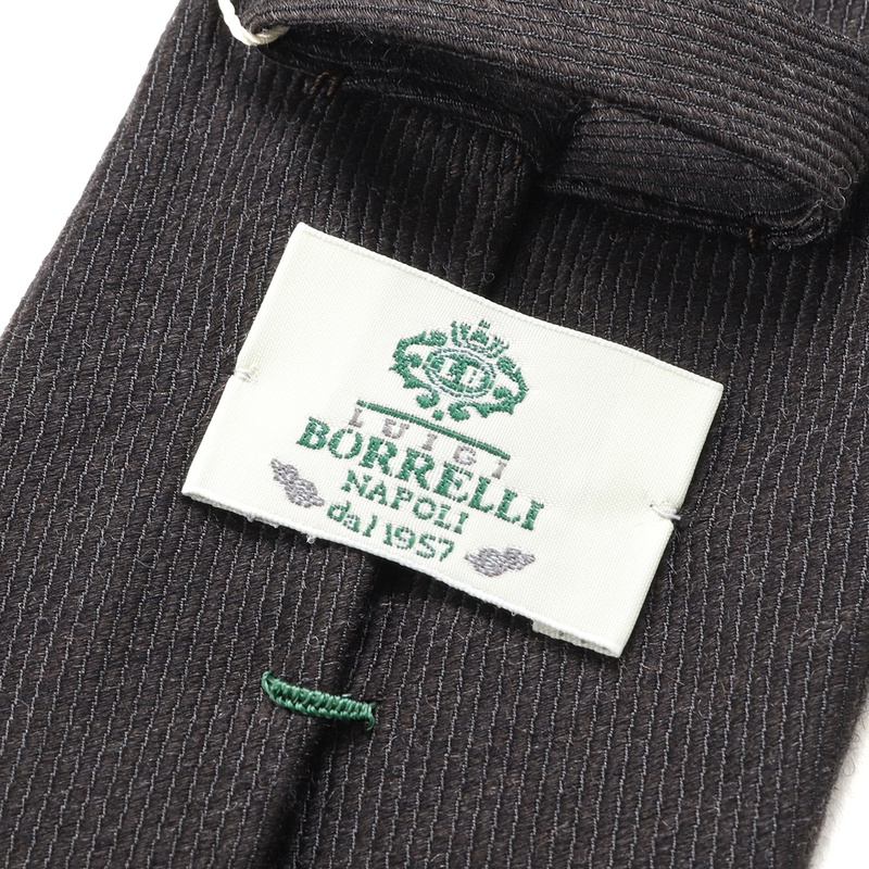 ウールコットンツイルソリッドネクタイ／459018（ダークブラウン