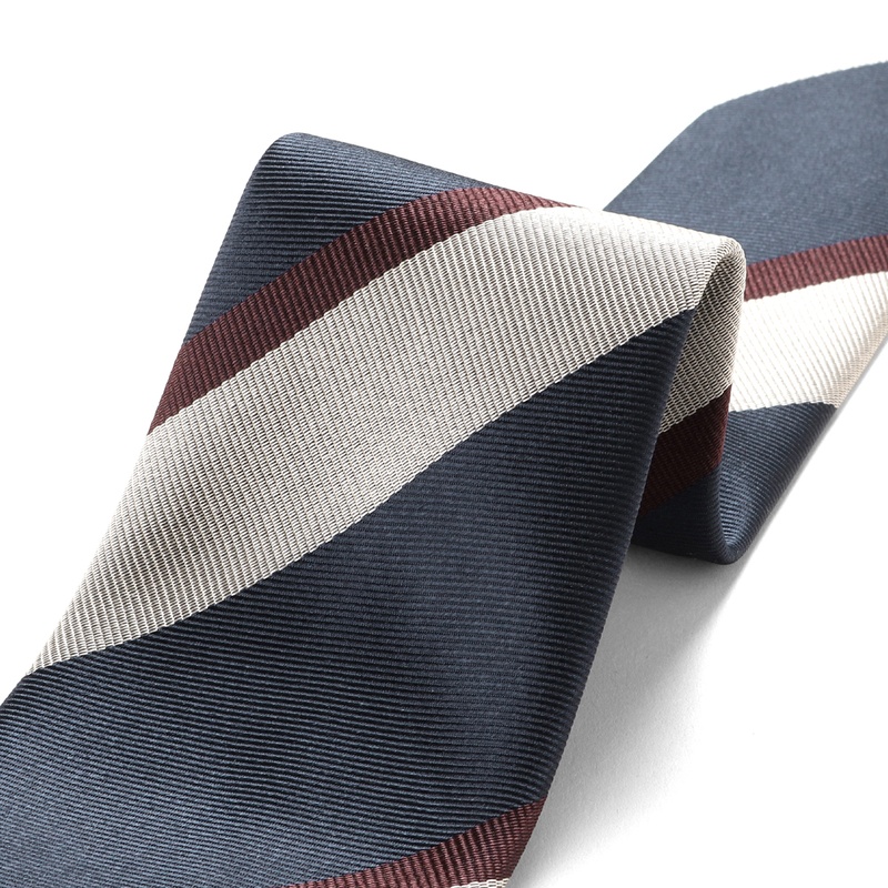 シルクツイルレジメンタルネクタイ／453057（ネイビー） | Silk Tie