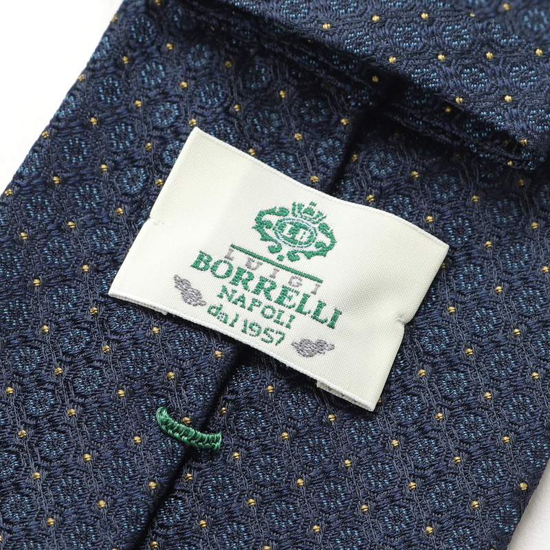 シルクジャカード小花小紋柄ネクタイ／453041（ネイビー） | Silk Tie