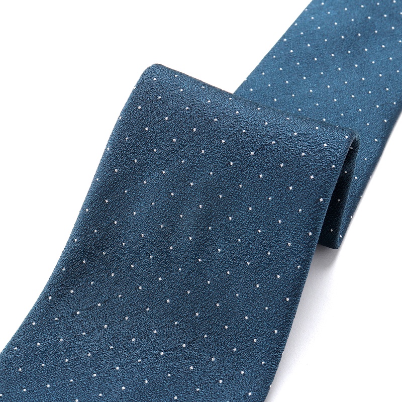 シルクジャカードピンドットネクタイ／1308（マリンブルー） | Silk