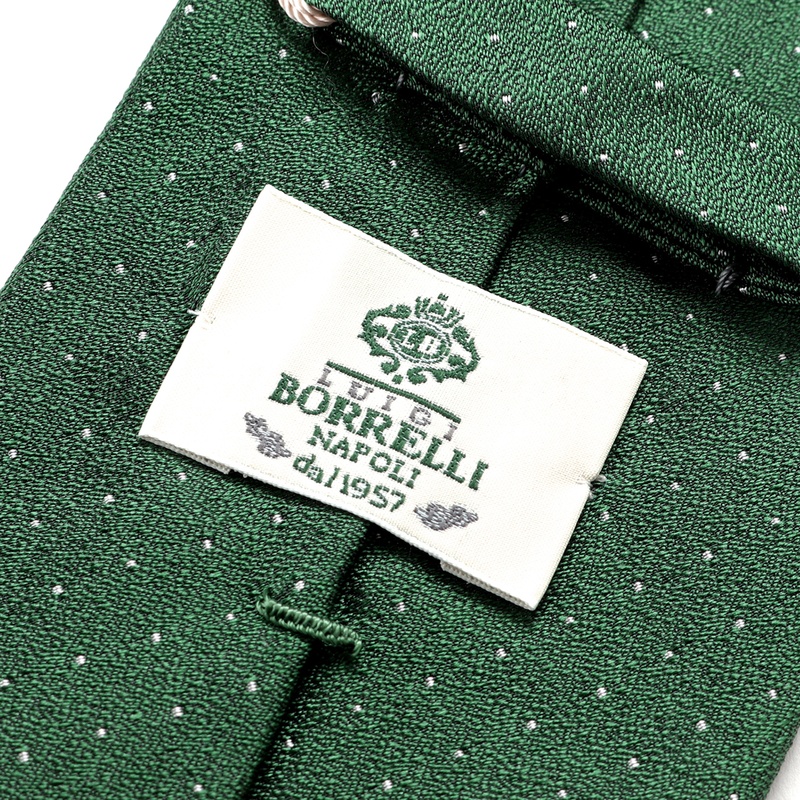 シルクジャカードピンドットネクタイ／1308（グリーン） | Silk Tie