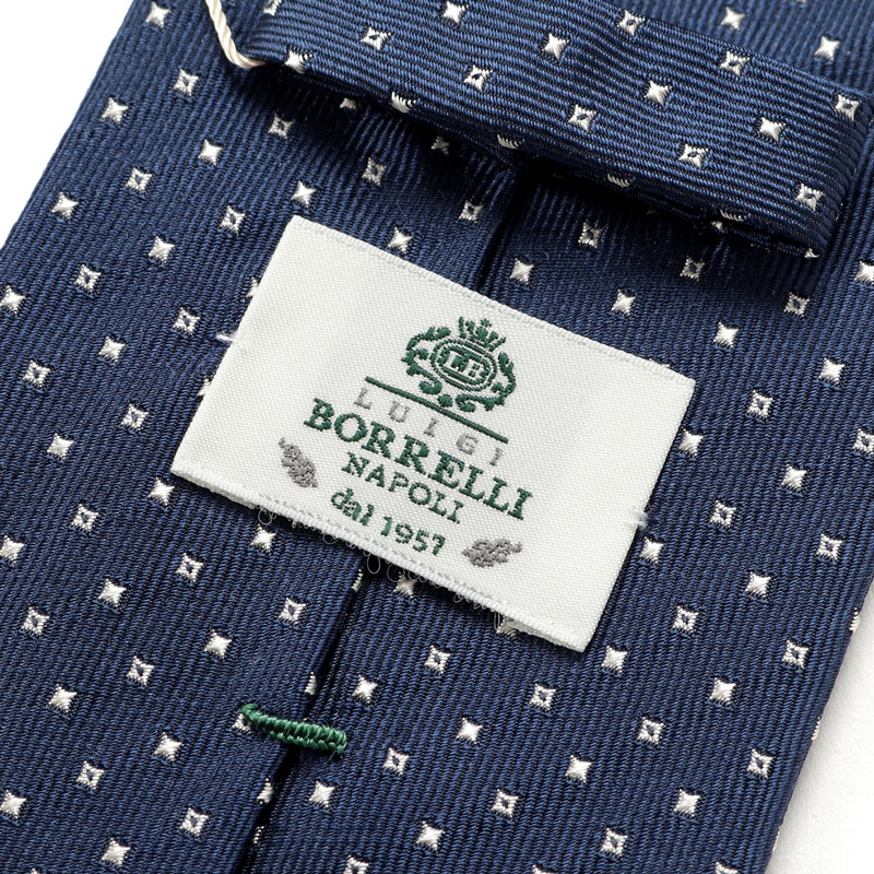シルクツイル小紋柄ネクタイ／450730（ブルー） | Silk Tie | LUIGI