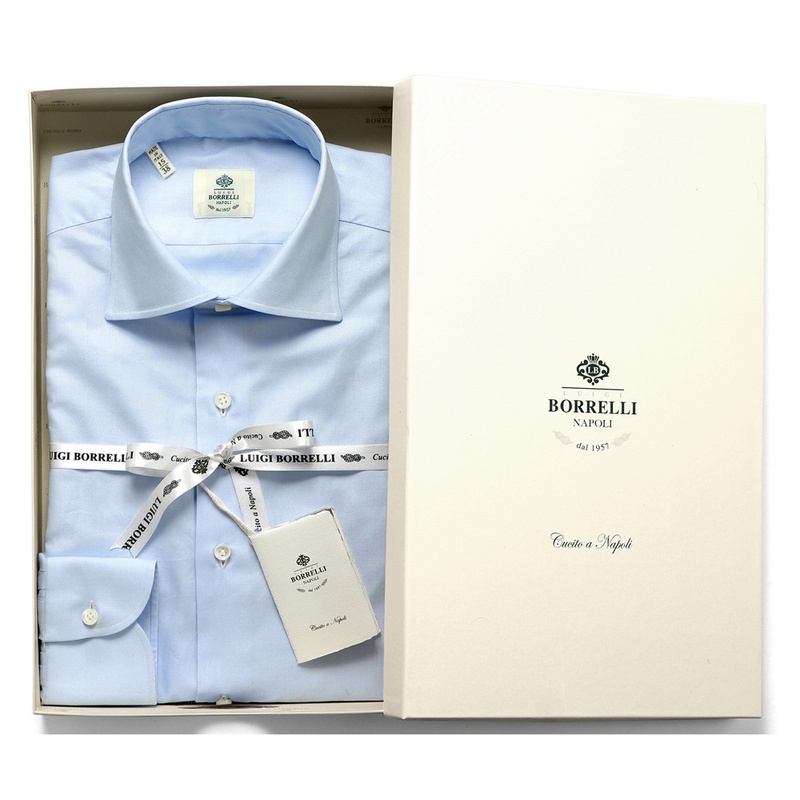 コットンオックスセミワイドカラードレスシャツ／LUCIANO（PS10002