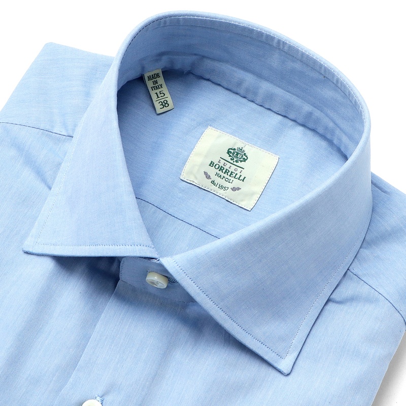 コットンポプリンセミワイドカラードレスシャツ／LUCIANO（R11015