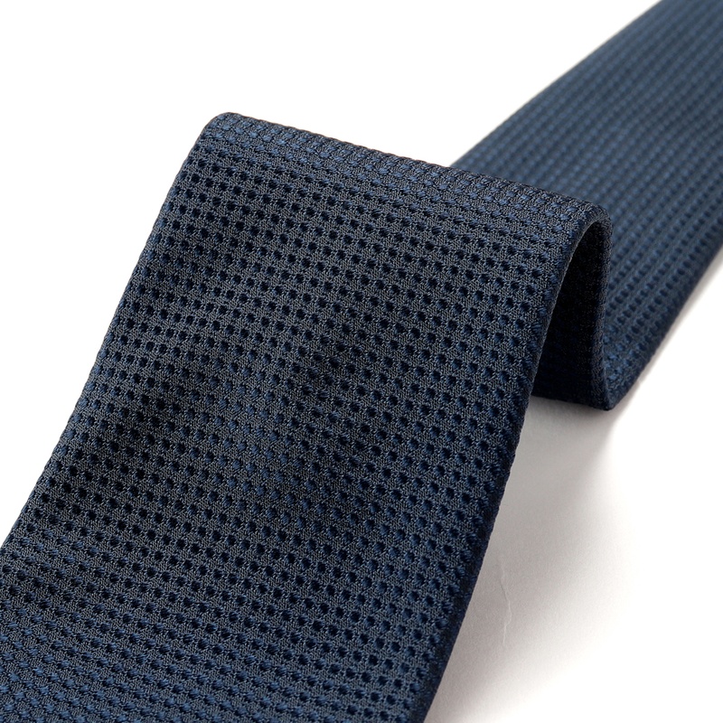 シルクジャカードソリッドネクタイ／2366（ネイビー） | Silk Tie