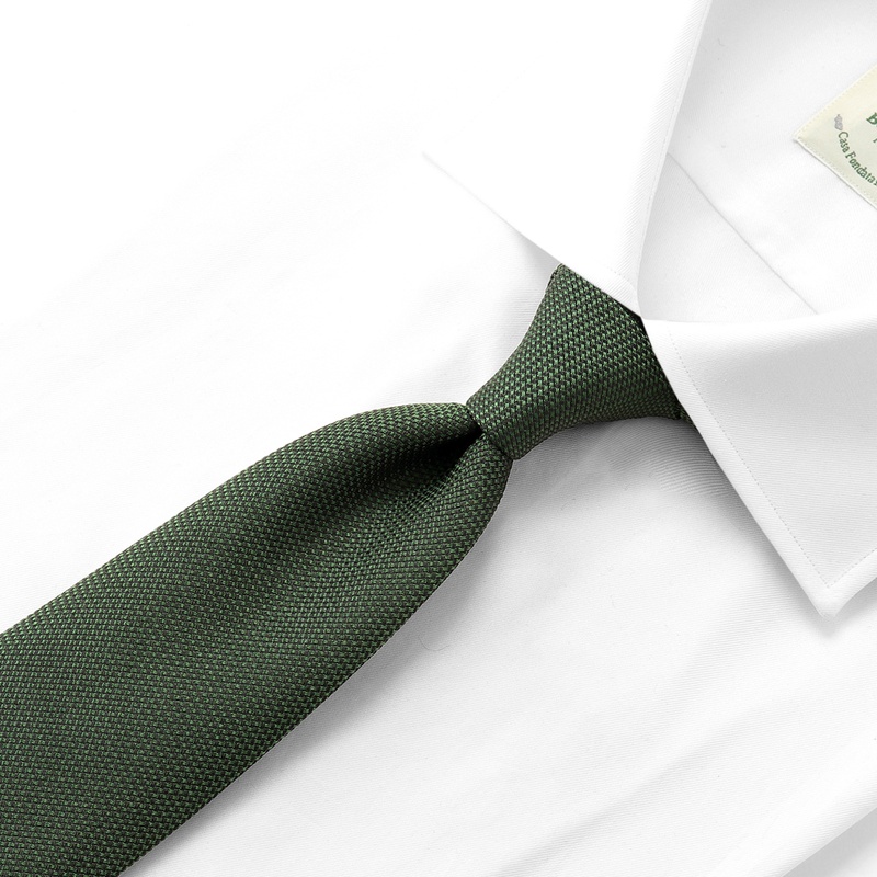 シルクホップサックソリッドネクタイ／9088（グリーン） | Silk Tie