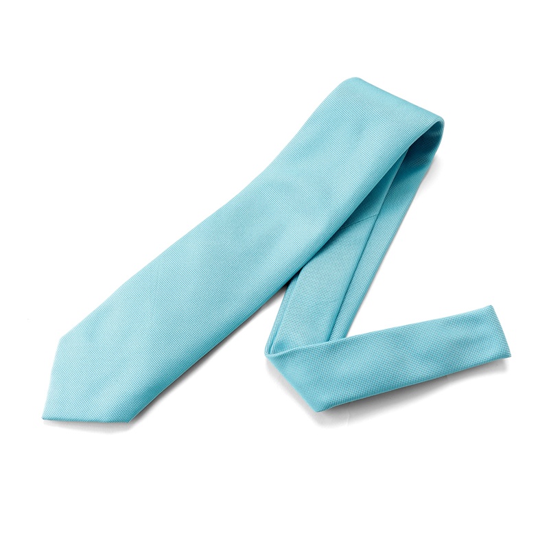 シルクホップサックソリッドネクタイ／4502072（ターコイズ） | Silk